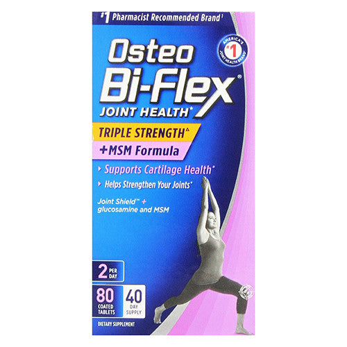 Osteo Bi-Flex Triple Strength With MSM Formula Coated Tablets, Joint Health, 80 ea